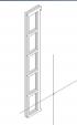 Kurze DVD-Hängeregal Leiter 120,5 cm hoch