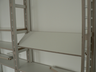 Regalbodenmontage REGAflex Concept-12 System CD Regalboden an angrenzendem DVD Fach einbringen oder umgekehrt