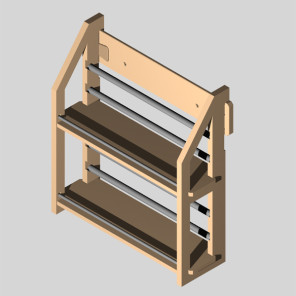 Kleines Gewürzregal für 250 mm Apothekengläser