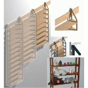 Wandregal Jennifer mit 8 Böden