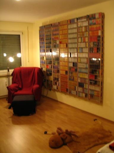 Kassettenregal Aus Holz Für Bis Zu 115 Kassetten - Wandregal Für Musikliebhaber