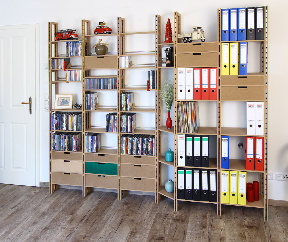 en.casa]® Regal Wandregal Hängeregal Büroregal Bücherregal