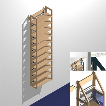 CD-Regal Modul für 430 CD , DVD , VHS, TB...