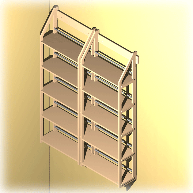 Zwei DVD-Regal Module für 260 DVDs, Buecher usw.