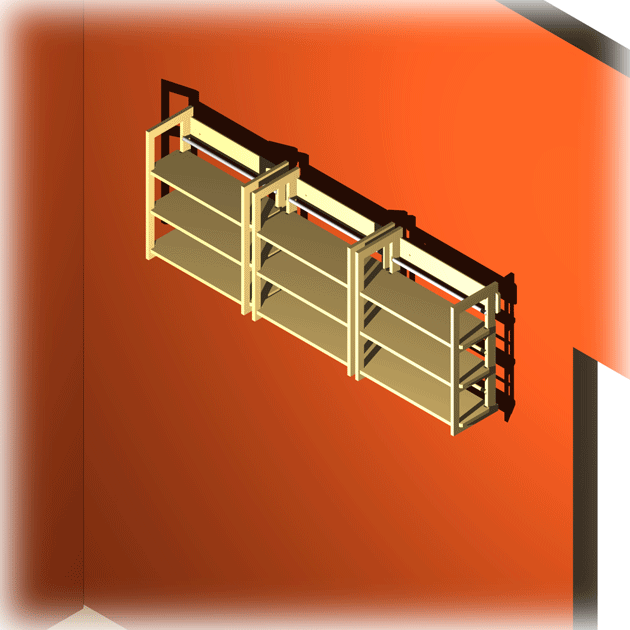 CD Regale für 324 CDs Hörbücher und ähnliches.