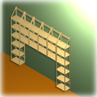 Bücherregalwand für Schreibtischumbau oder andere Möbel