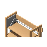 1x Halter aus MDF natur - Die große Hilfe im Medien Regal