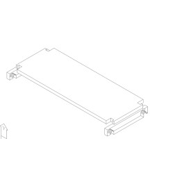 Regalboden Sondermass mit Träger für 64 mm Rastsystem