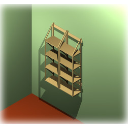 Zwei Bücherregale zum an die Wand haengen von Regaflex